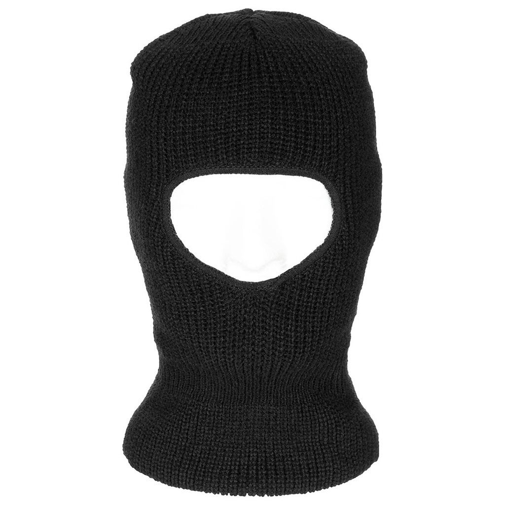 Levně MFH kukla pletená jeden otvor ČERNÁ