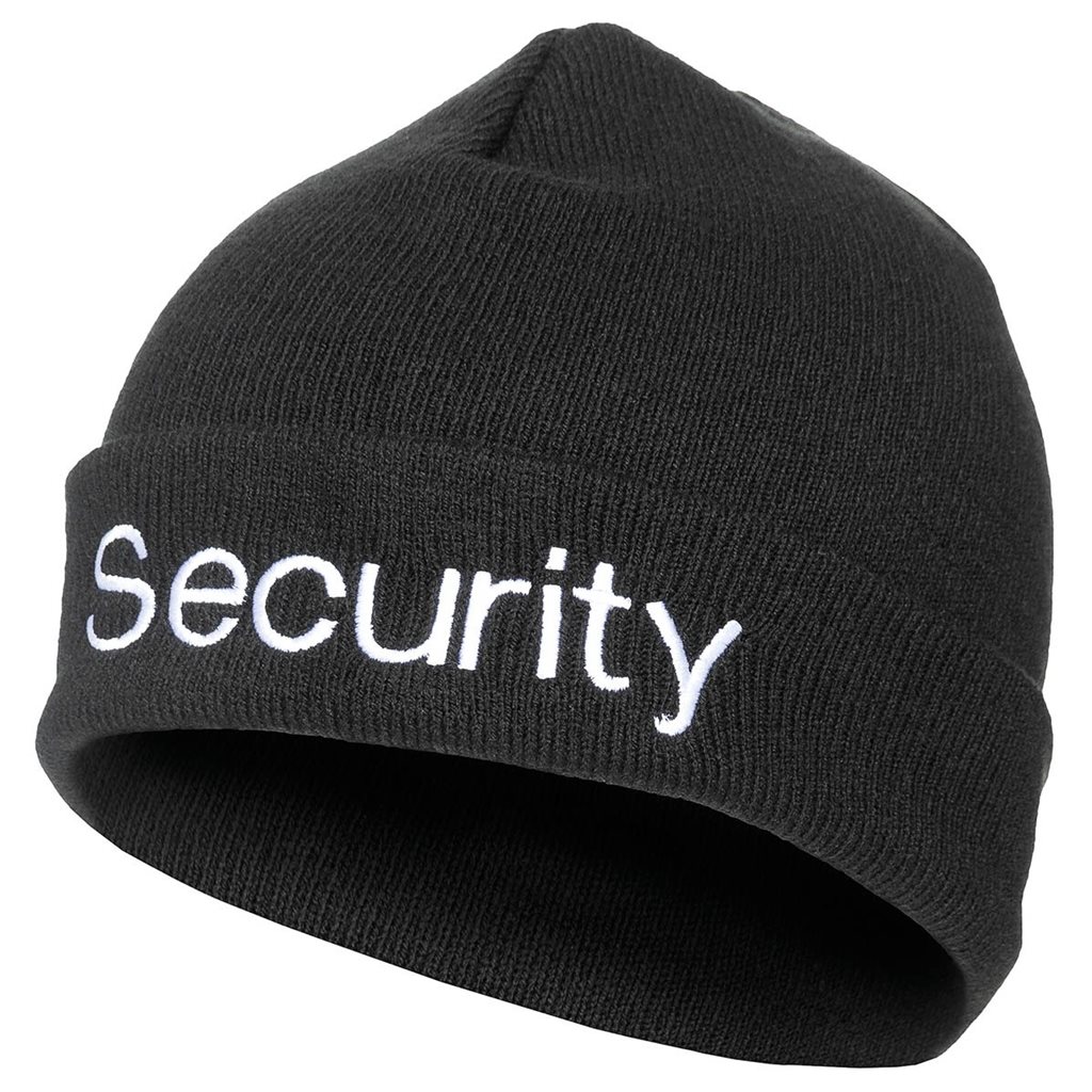 Levně MFH čepice SECURITY pletená Acryl ČERNÁ