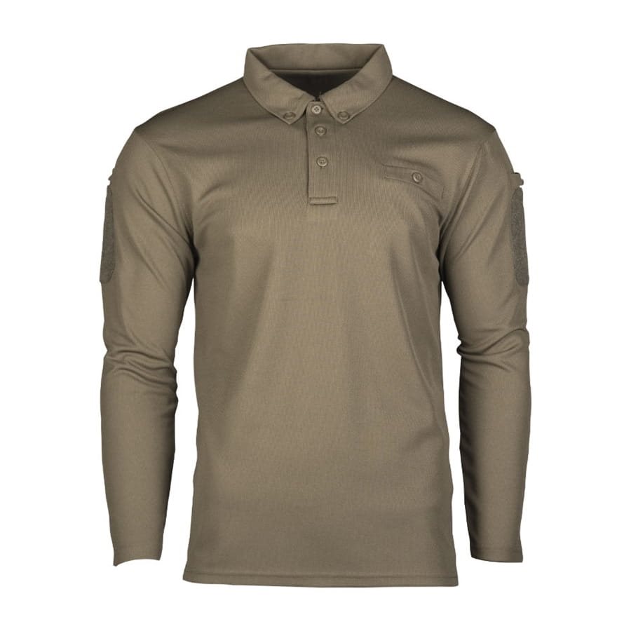 Levně Triko/polokošile TACTICAL QUICK DRY dlouhý rukáv ZELENÁ