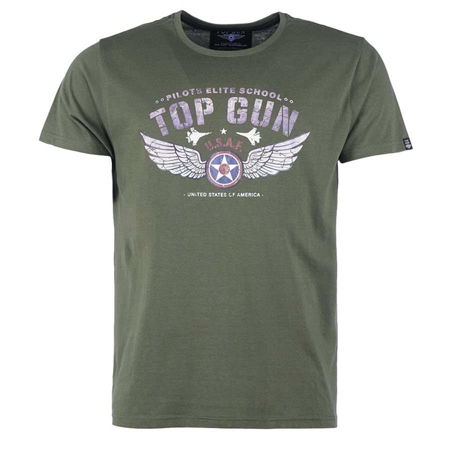 Levně Triko krátký rukáv PILOTS ELITE SCHOOL ZELENÉ