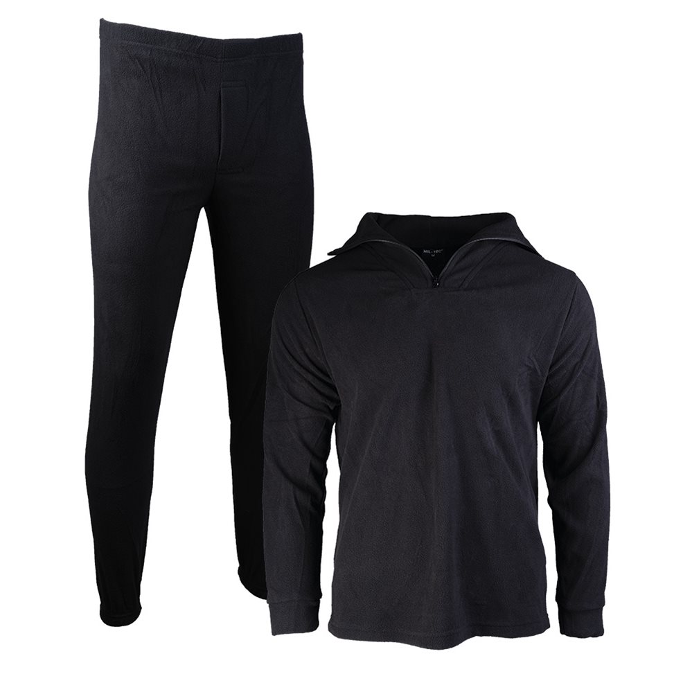 Levně Spodní prádlo THERMOFLEECE se zipem ČERNÉ