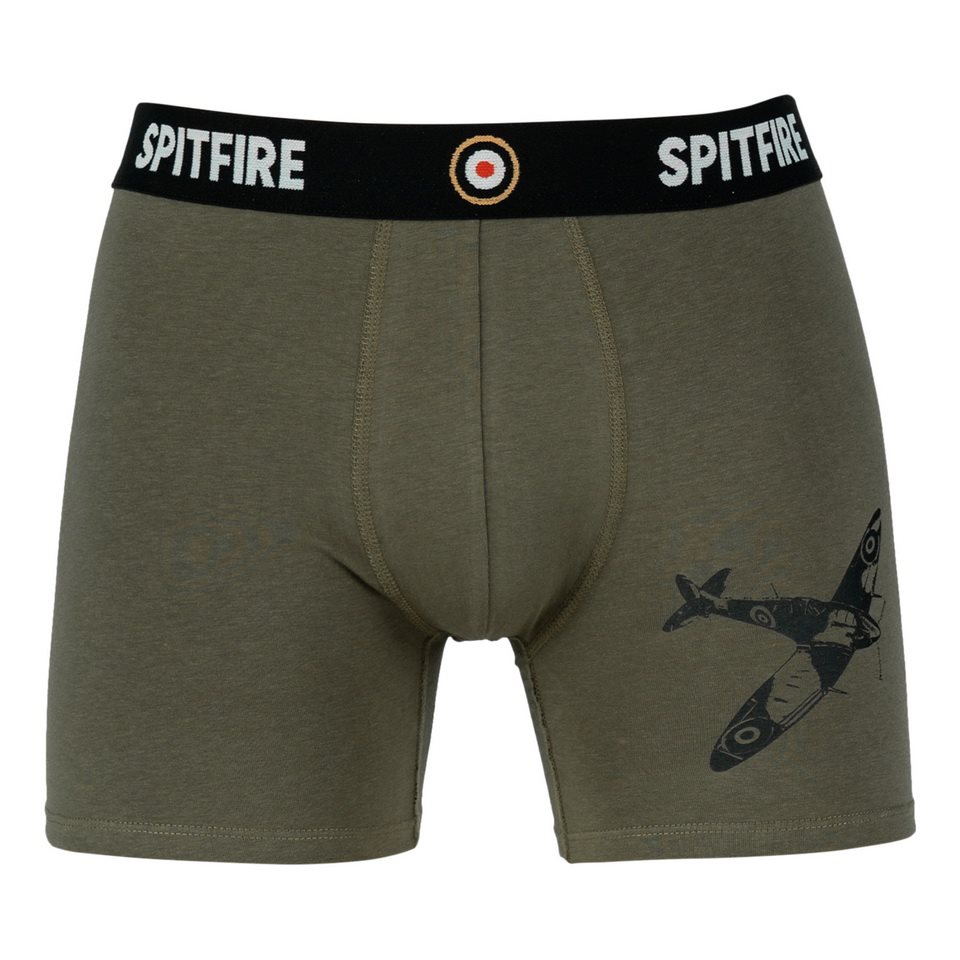 Levně Trenýrky Boxer SPITFIRE ZELENÉ