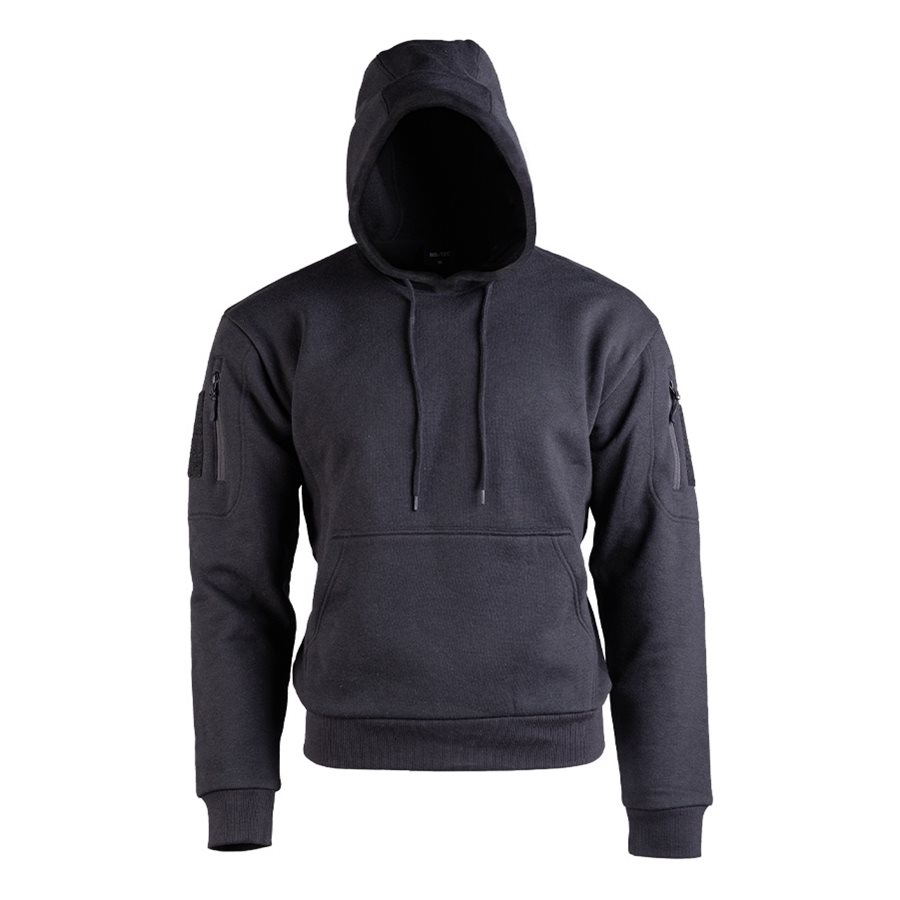 Levně Mikina klokanka TACTICAL s kapucí ČERNÁ