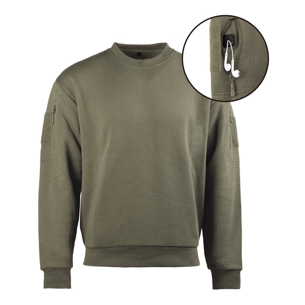 Levně Mikina taktická ROUND NECK RANGER GREEN