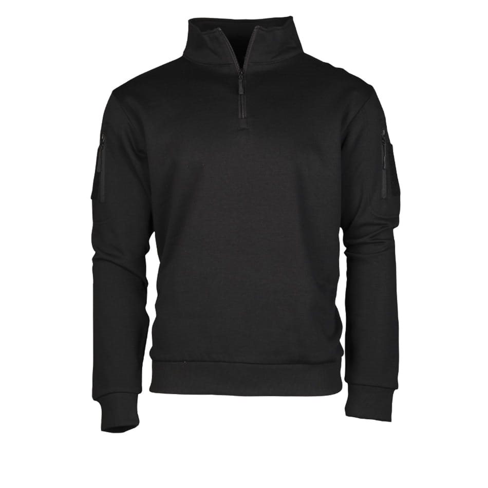 Levně Mikina TACTICAL roláková 3/4 zip ČERNÁ