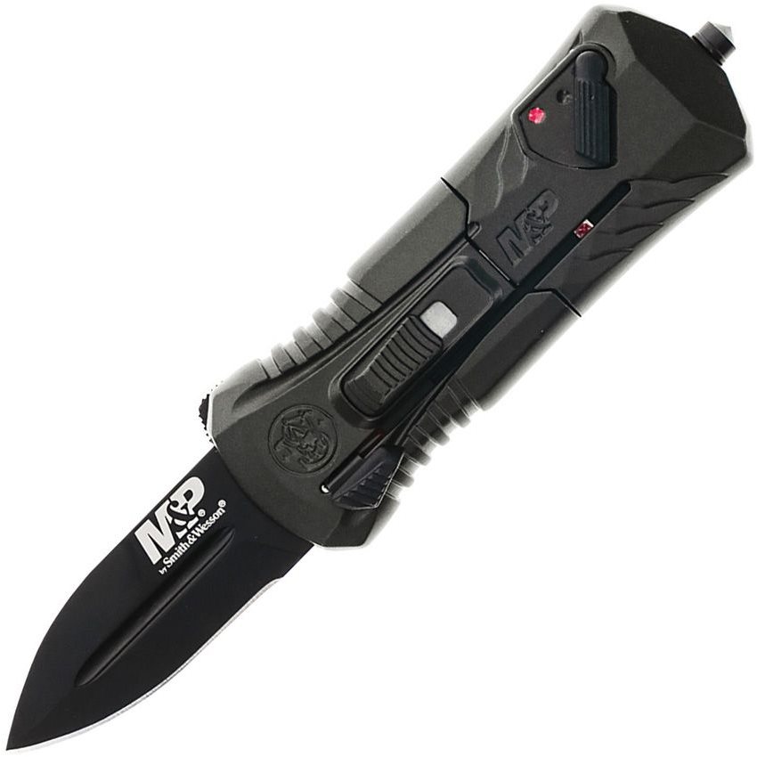Levně Smith & Wesson nůž vystřelovací MP COMPACT OTF hladké ostří ČERNÝ