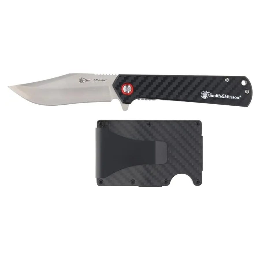 Levně Smith & Wesson set nůž zavírací a klip na peníze