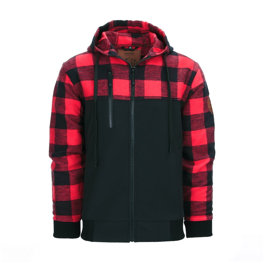 Mikina LUMBERSHELL ČERVENO/ČERNÁ vel. 3XL