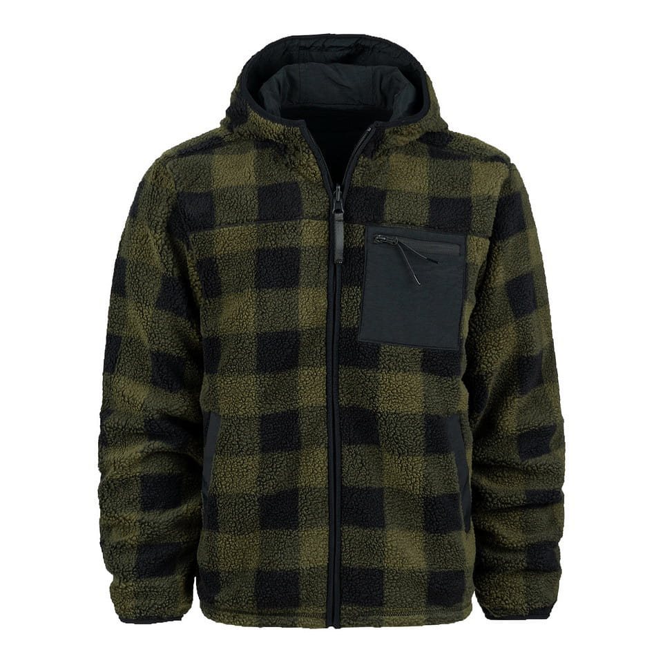 Levně Bunda oboustranná SHERPA SOFTSHELL ČERNO/ZELENÁ