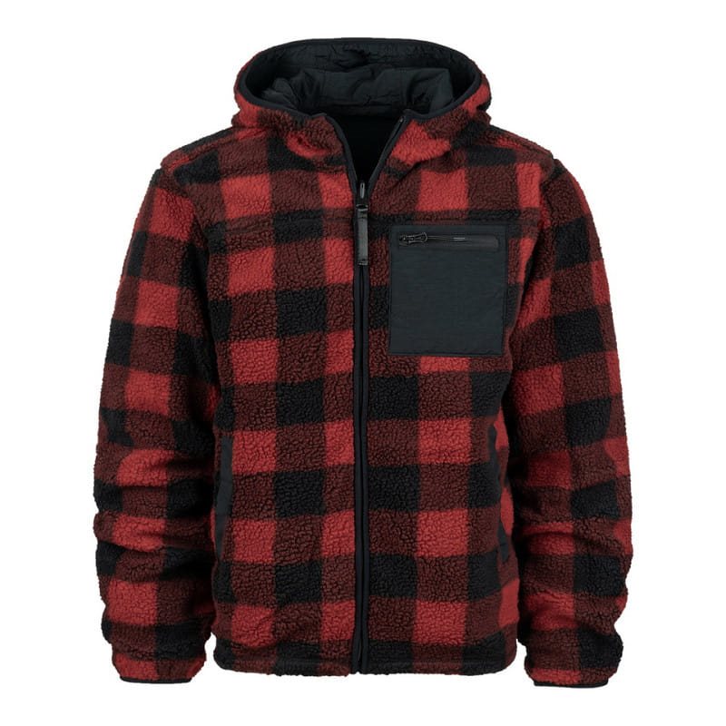 Levně Bunda oboustranná SHERPA SOFTSHELL ČERNO/ČERVENÁ