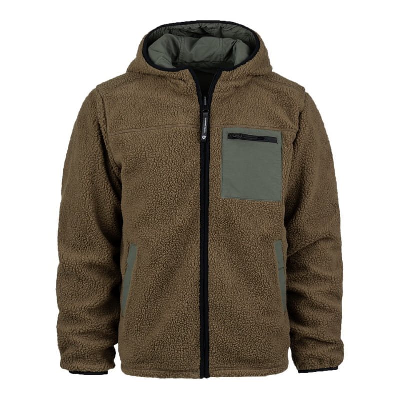 Levně Bunda oboustranná SHERPA SOFTSHELL COYOTE/ZELENÁ
