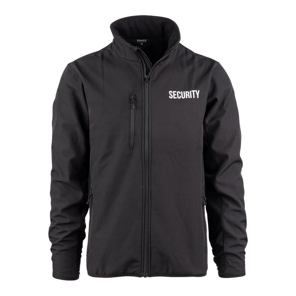 Levně Bunda SECURITY softshell ČERNÁ
