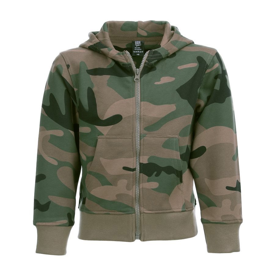 Levně Mikina se zipem a kapucí dětská WOODLAND