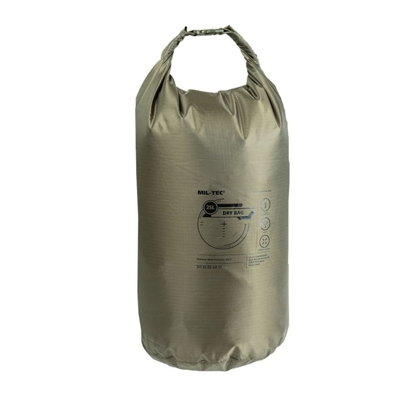 Levně MIL-TEC vak rolovací ultralehký DRY BAG nepromokavý 25 litrů ZELENÝ