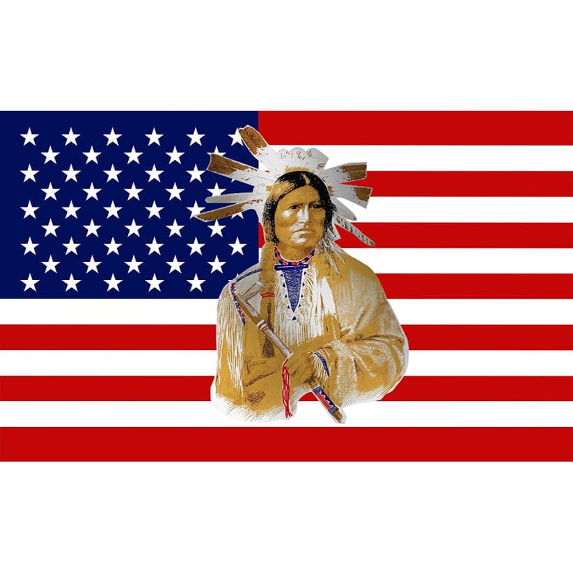 Levně Vlajka AMERICAN INDIAN