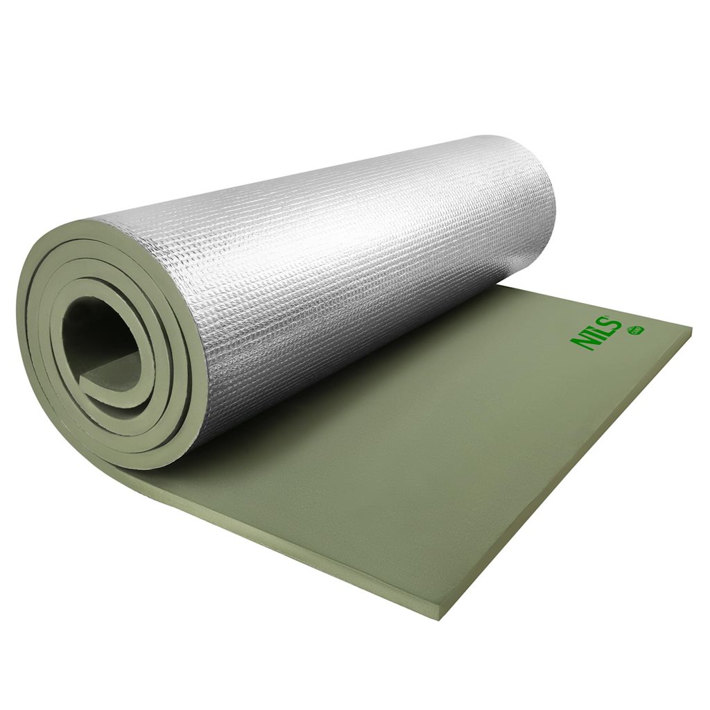 Karimatka pěnová s ALU folií 190x60x1,2 cm ZELENÁ/ALU