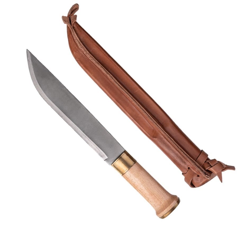 Levně MIL-TEC nůž FINSKÝ velký 32cm s koženým pouzdrem