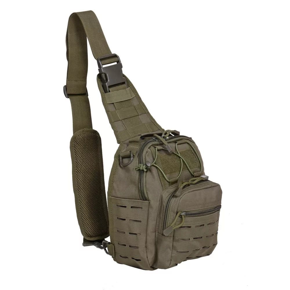 Levně Gurkha Tactical batoh LC-B55 LASER MOLLE malý přes jedno rameno ZELENÝ