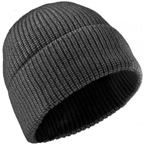Levně Čepice zimní pletená CLASSIC MERINO vlna ŠEDÁ