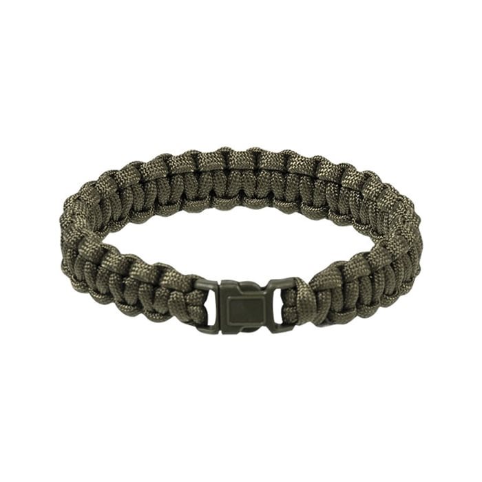 Levně Náramek pletený PARACORD 15mm ZELENÝ