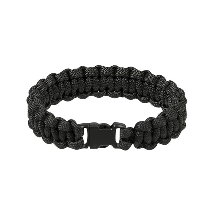 Levně Náramek pletený PARACORD 15mm ČERNÝ