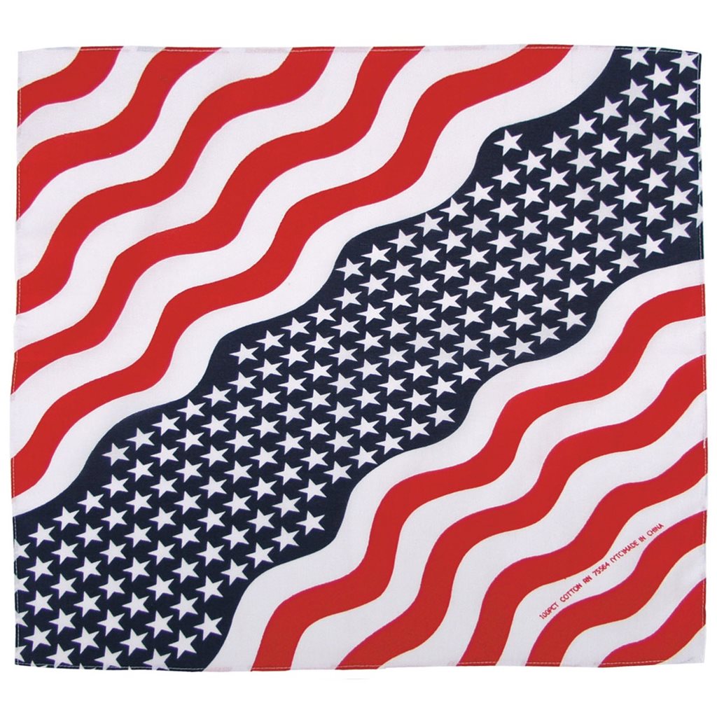 Levně MFH šátek BANDANA 55x55 cm hvězdy a pruhy ČERVENÁ/MODRÁ/BÍLÁ