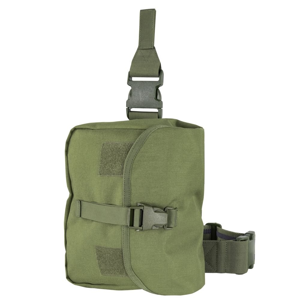 Levně CONDOR OUTDOOR pouzdro RIG na plynovou masku stehenní ZELENÉ