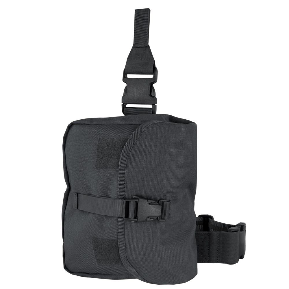 Levně CONDOR OUTDOOR pouzdro RIG na plynovou masku stehenní ČERNÉ