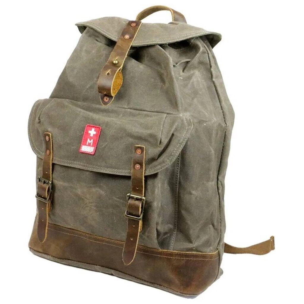 Levně Batoh švýcarský VINTAGE voskový Bushcraft REPRO