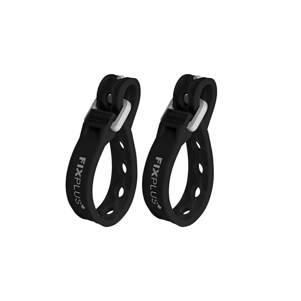 Levně Pásek stahovací gumový FIXPLUS SLIM FIT 15 cm 2 ks ČERNÝ