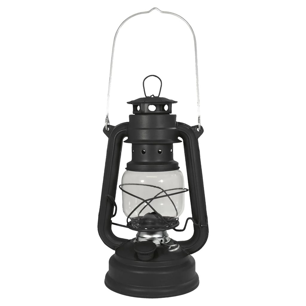 Lampa petrolejová 25cm Hurricane ČERNÁ