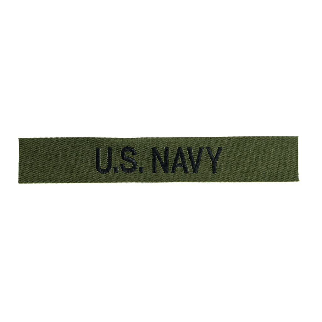 MILITARY RANGE nášivka "U.S. NAVY" černá niť OLIV