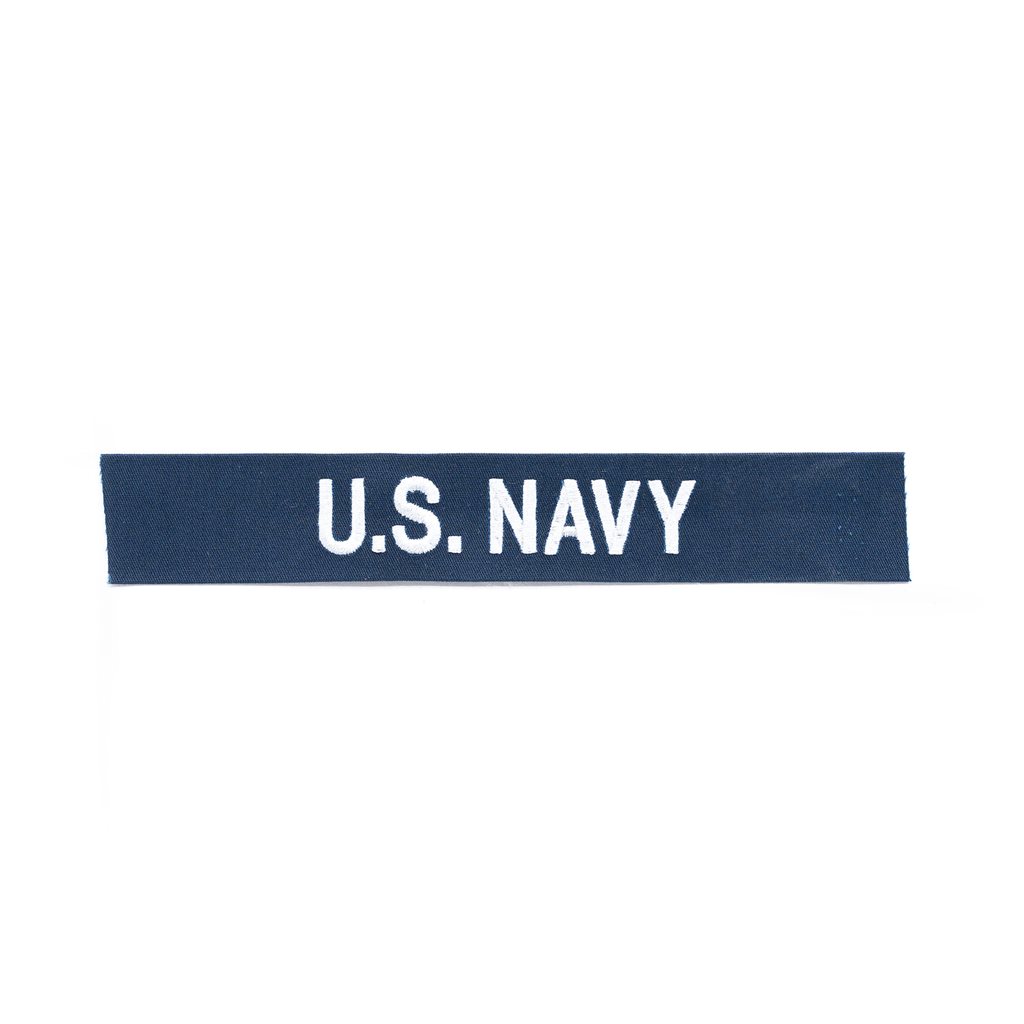 Levně MILITARY RANGE nášivka "U.S. NAVY" stříbrná niť MODRÁ