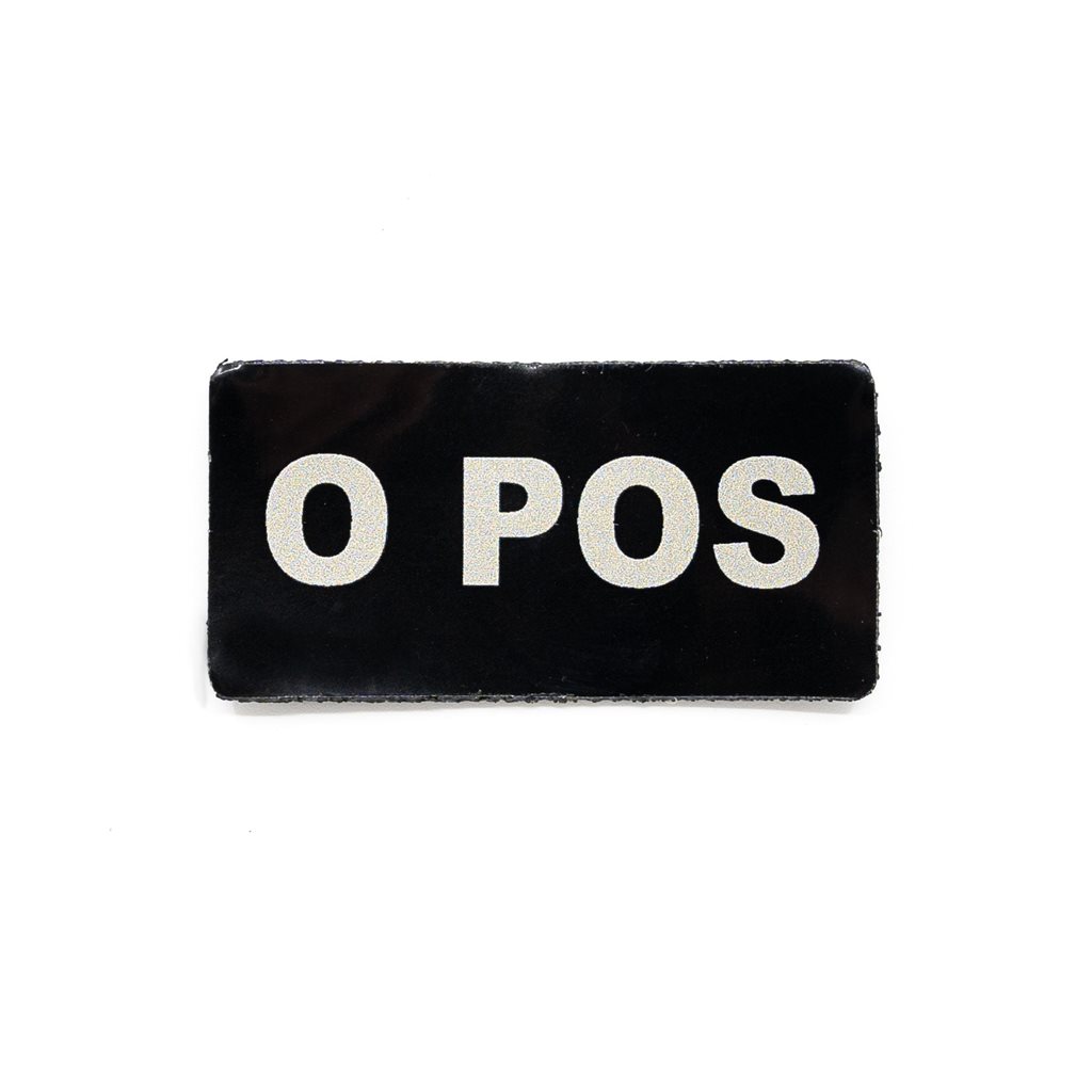 Levně MILITARY RANGE nášivka IFF IR krevní skupina VELCRO 0 POS ČERNÁ