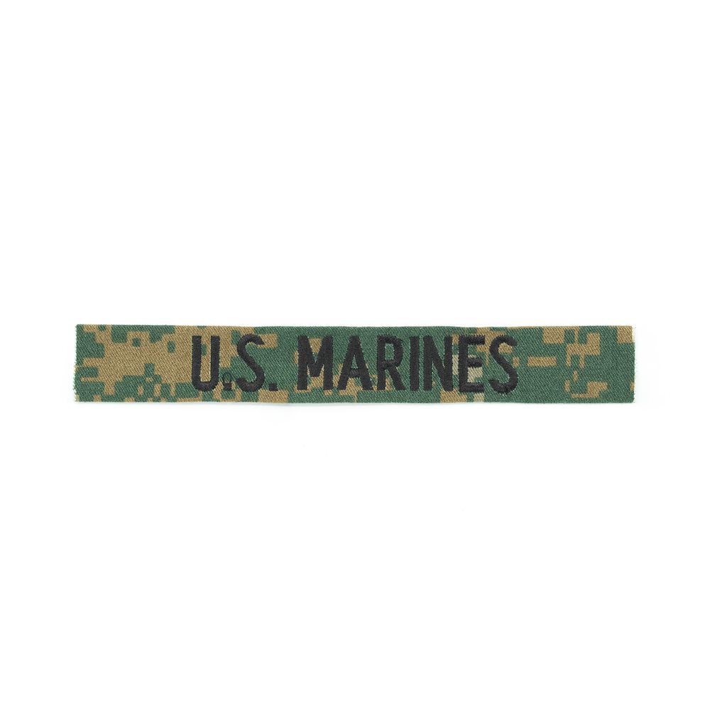 Levně MILITARY RANGE nášivka "U.S. MARINES" černá nit MARPAT WOODLAND