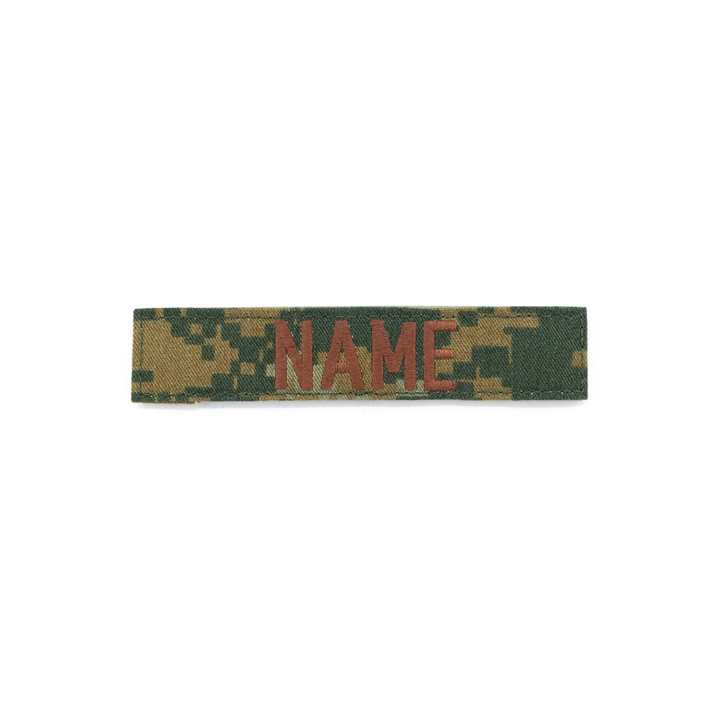 MILITARY RANGE nášivka jmenovka 3x "NAME" MARPAT WOODLAND