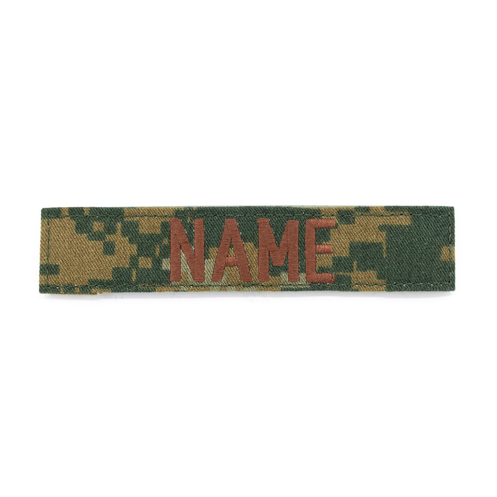 Levně MILITARY RANGE nášivka jmenovka "NAME" 12,5 cm VELCRO MARPAT - DIGITAL WOODLAND