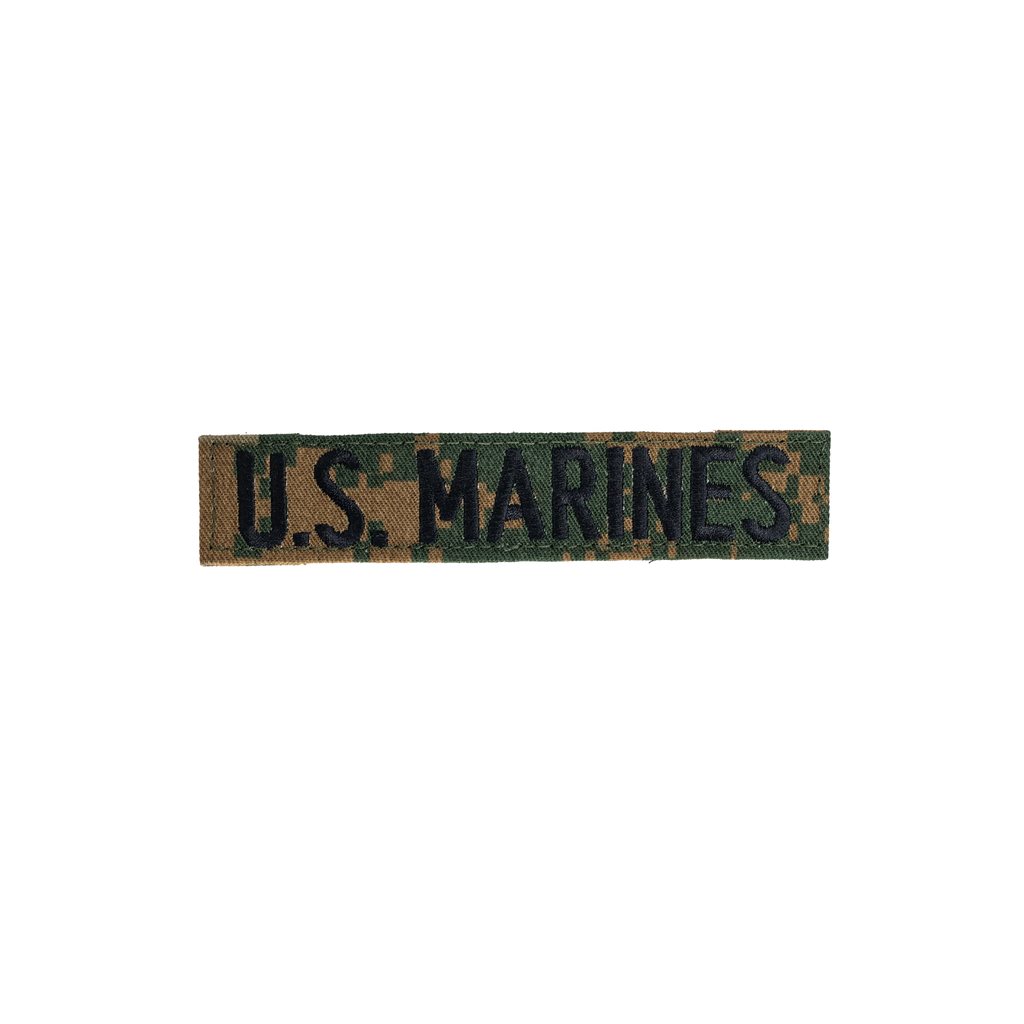 MILITARY RANGE nášivka "U.S. MARINES" VELCRO černá niť MARPAT WOODLAND