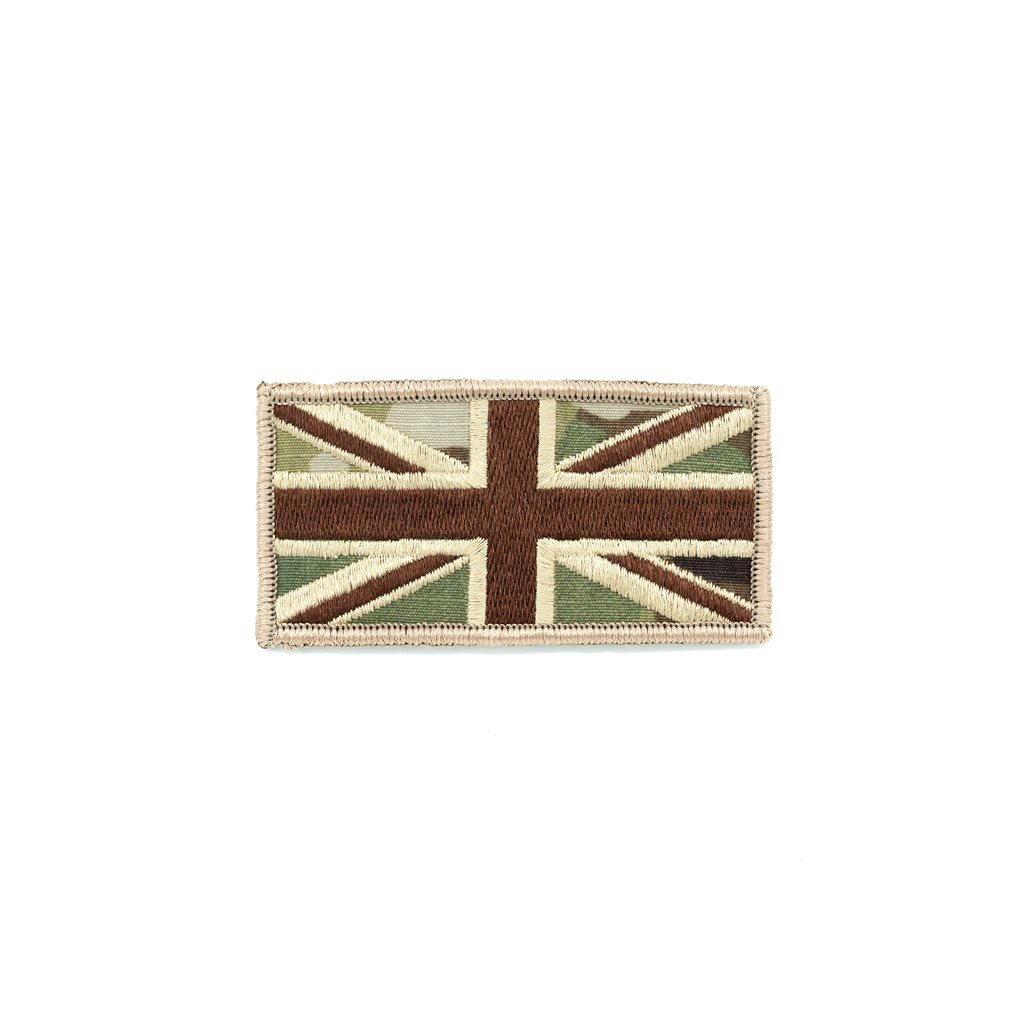 Levně MILITARY RANGE nášivka vlajka velká BRITÁNIE velcro MULTICAM