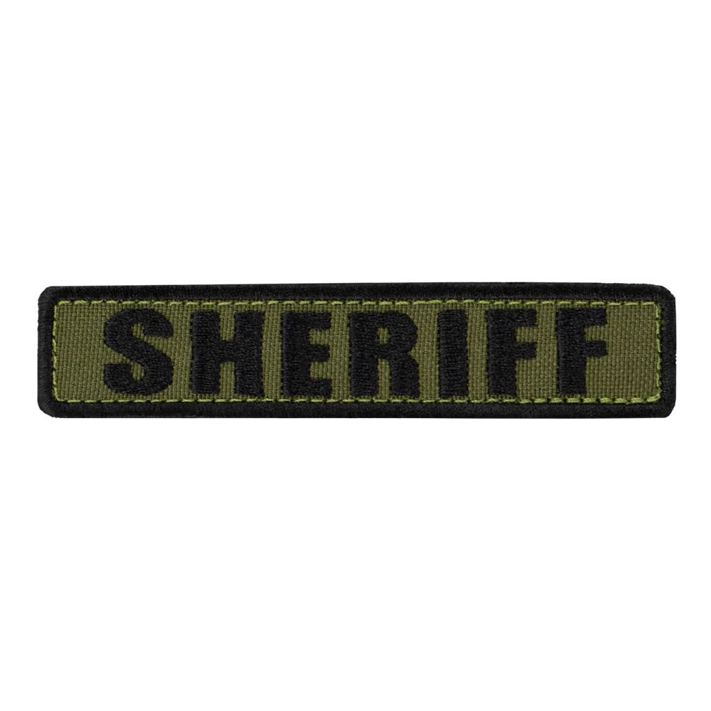 Levně CONDOR OUTDOOR nášivka SHERIFF 12,7 x 2,5 cm ČERNÁ