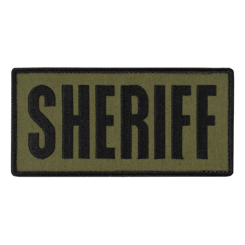 Levně CONDOR OUTDOOR nášivka SHERIFF 15,2 x 7,6 cm ČERNÁ