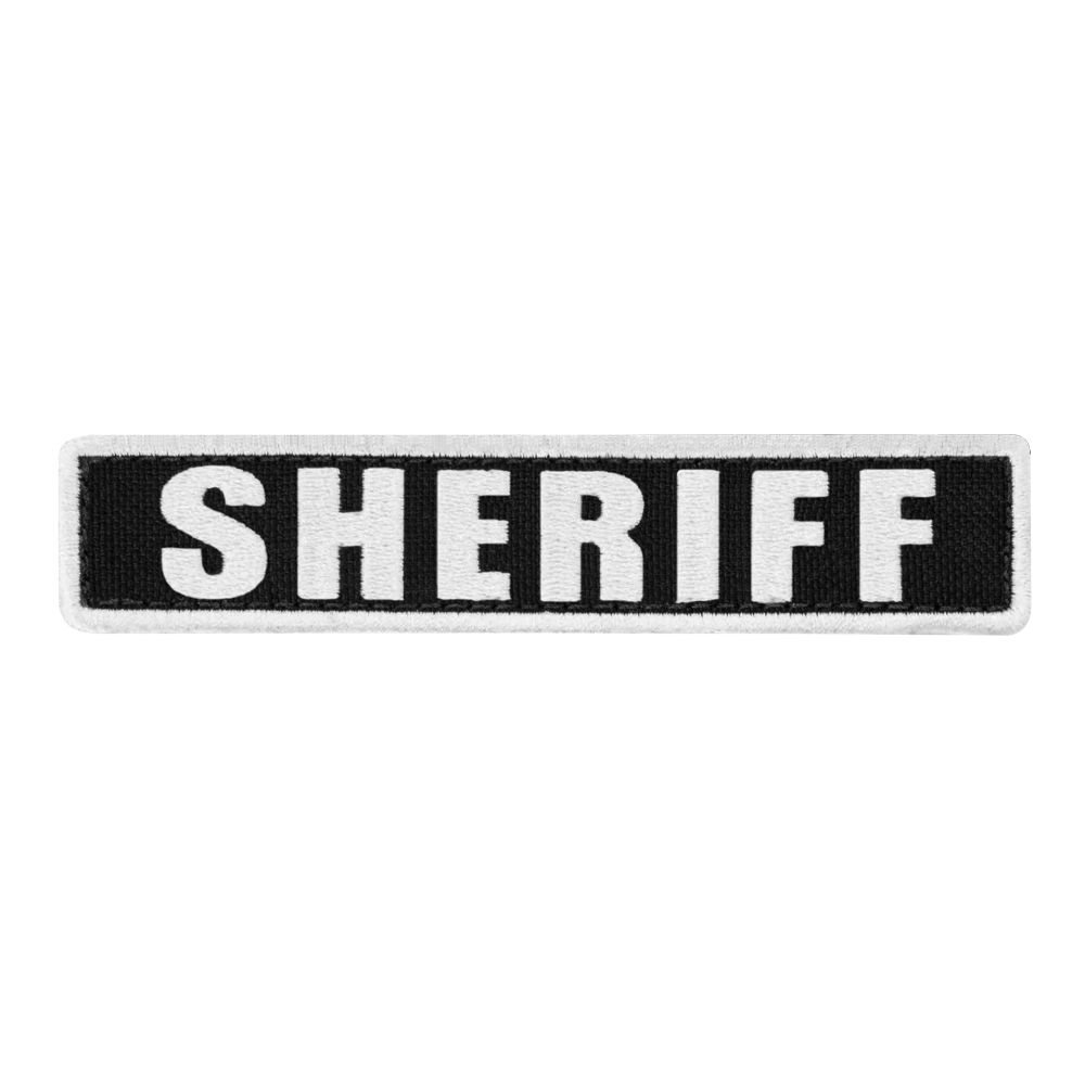 Levně CONDOR OUTDOOR nášivka SHERIFF 12,7 x 2,5 cm BÍLÁ