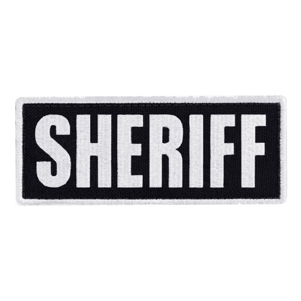 Levně CONDOR OUTDOOR nášivka SHERIFF 12,7 x 5 cm BÍLÁ