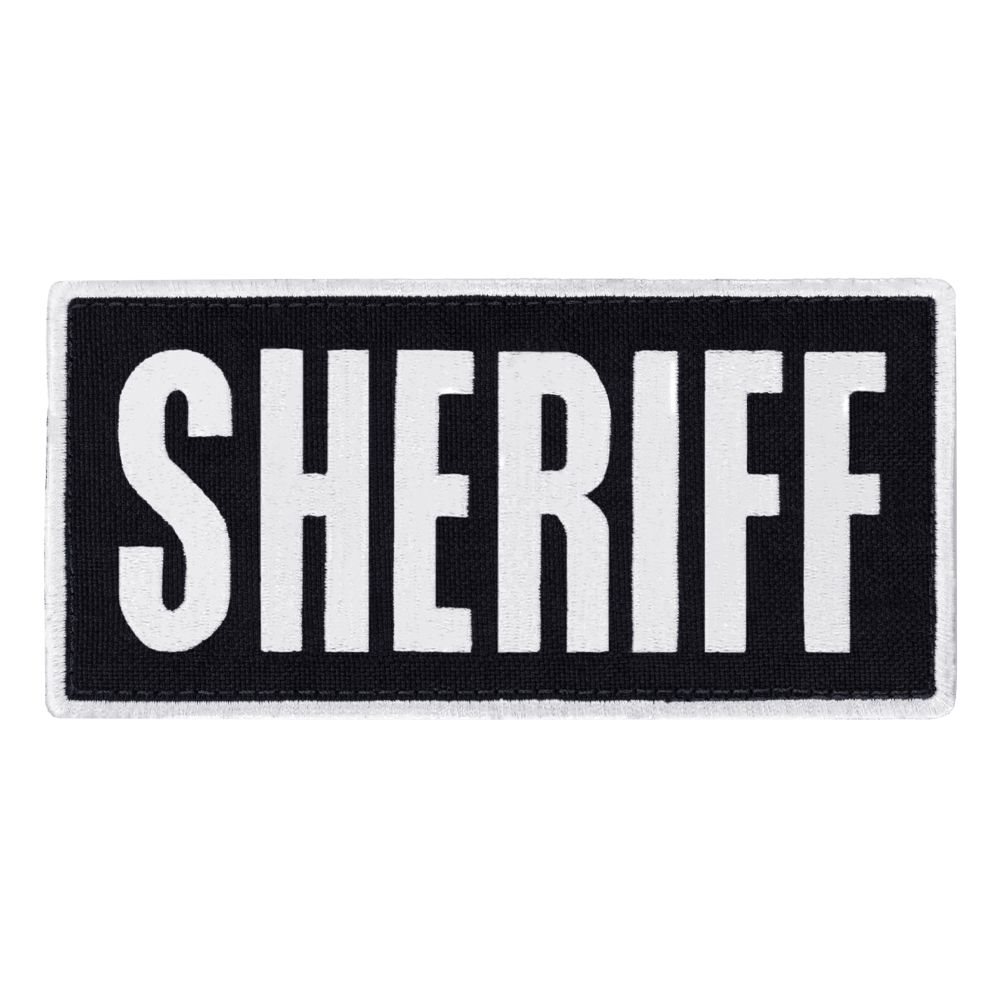 Levně CONDOR OUTDOOR nášivka SHERIFF 15,2 x 7,6 cm BÍLÁ