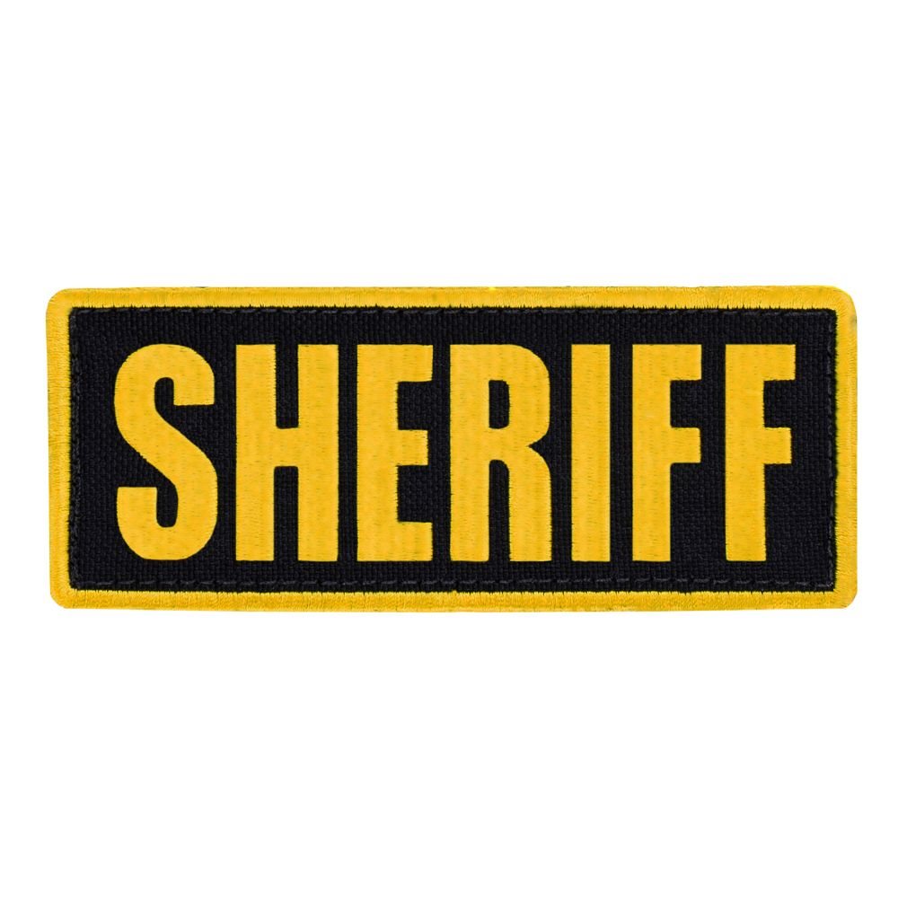 Levně CONDOR OUTDOOR nášivka SHERIFF 12,7 x 5 cm ŽLUTÁ