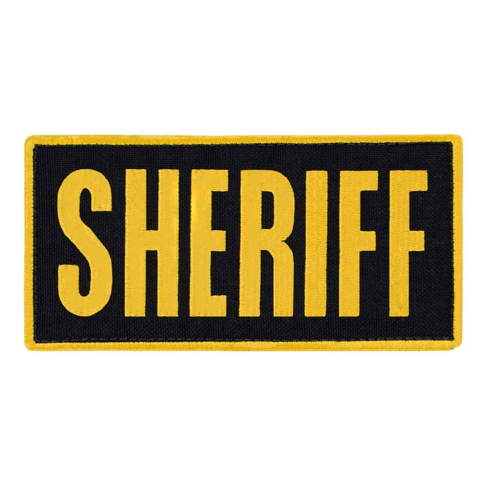 Levně CONDOR OUTDOOR nášivka SHERIFF 15,2 x 7,6 cm ŽLUTÁ