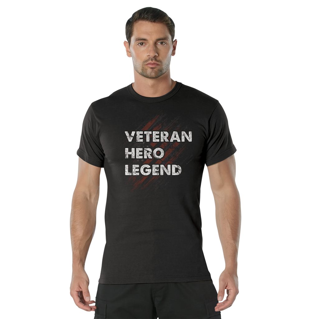 Levně Triko VETERAN HERO LEGEND ČERNÉ