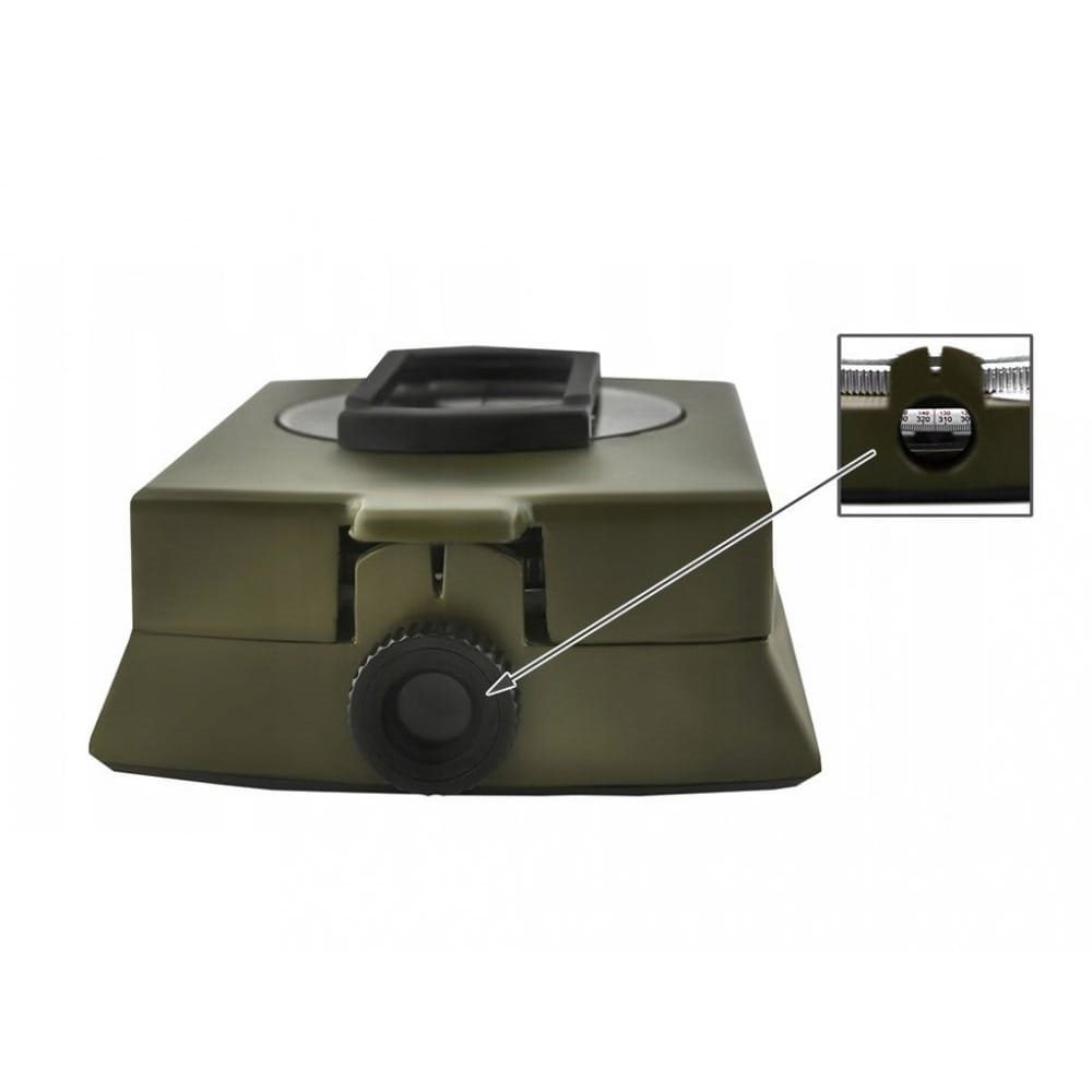 Kompas ARMY styl kovový ZELENÝ s pouzdrem