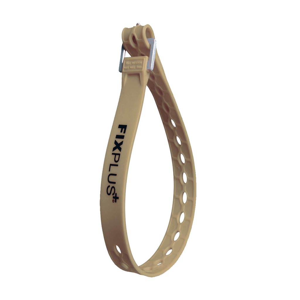 Levně Pásek stahovací gumový FIXPLUS 66 cm TAN