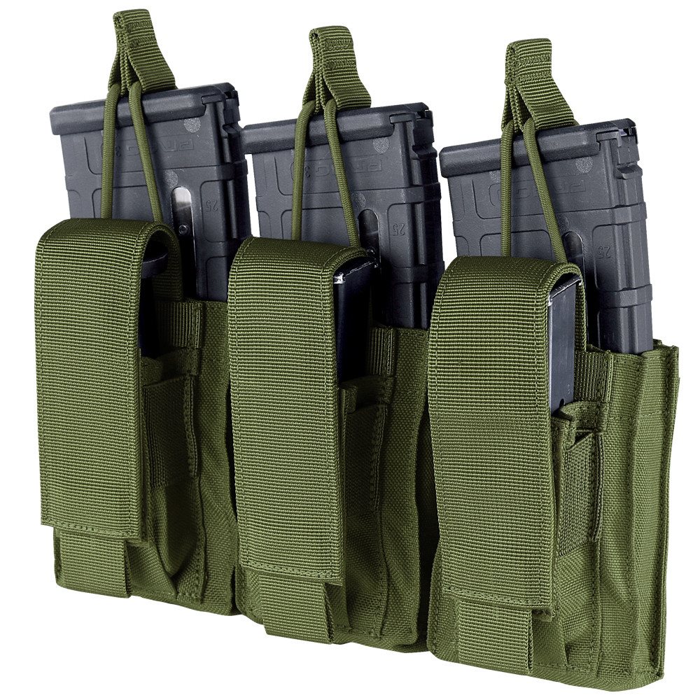 Levně CONDOR OUTDOOR sumka KANGAROO GEN II na zásobníky 3xAR/AK+3xM9 ZELENÁ